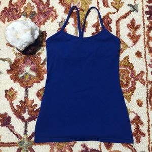 Lululemon Power Y Tank Size 6 Sapphire Blue
